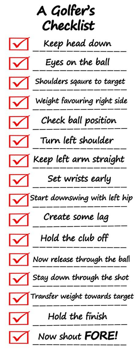 A Golfer's Checklist