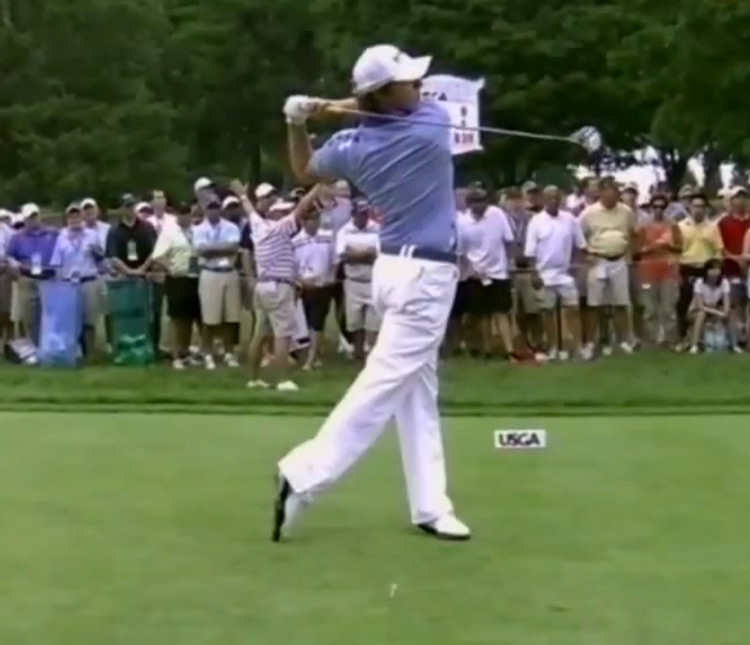 Rory finishes strong and balanced with his weight on his left leg.