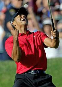 Tiger Woods winning the US Open in 2008